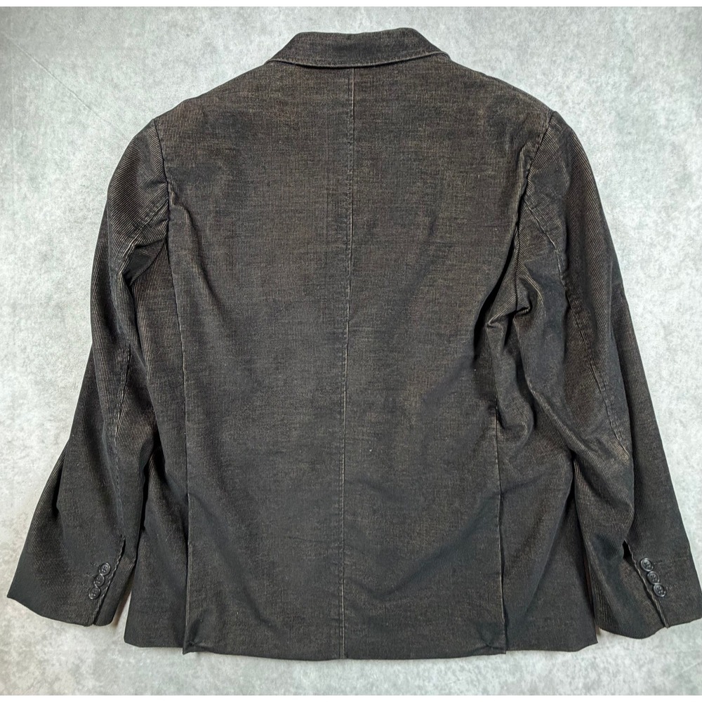 Blue Pronto Uomo Mens XL Blazer Brown Corduroy Sport Coat Two Button Lined - Picture 2 of 8